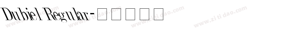 Dubiel Regular字体转换